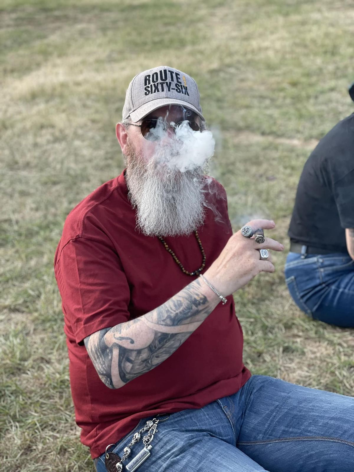Band member at festival